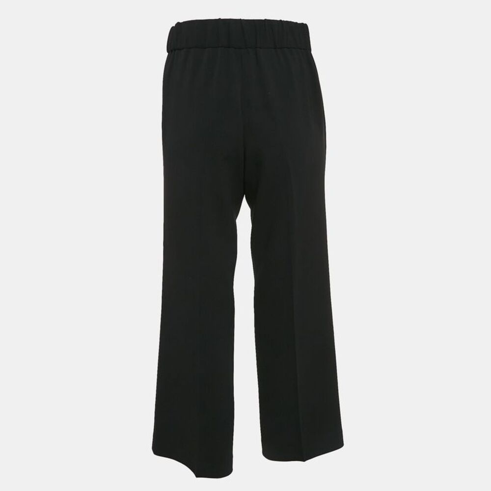Boutique Moschino Black Crepe Wide Leg Pants S View 2